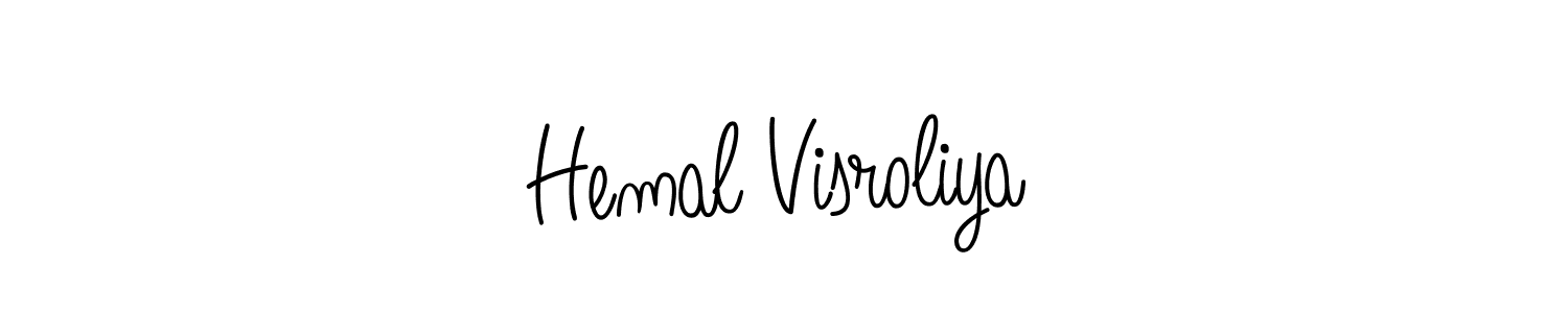 if you are searching for the best signature style for your name Hemal Visroliya. so please give up your signature search. here we have designed multiple signature styles  using Angelique-Rose-font-FFP. Hemal Visroliya signature style 5 images and pictures png