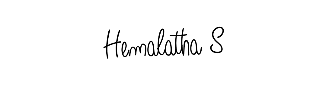Hemalatha S stylish signature style. Best Handwritten Sign (Angelique-Rose-font-FFP) for my name. Handwritten Signature Collection Ideas for my name Hemalatha S. Hemalatha S signature style 5 images and pictures png