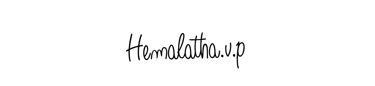 Also we have Hemalatha.v.p name is the best signature style. Create professional handwritten signature collection using Angelique-Rose-font-FFP autograph style. Hemalatha.v.p signature style 5 images and pictures png