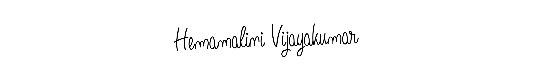Make a beautiful signature design for name Hemamalini Vijayakumar. With this signature (Angelique-Rose-font-FFP) style, you can create a handwritten signature for free. Hemamalini Vijayakumar signature style 5 images and pictures png