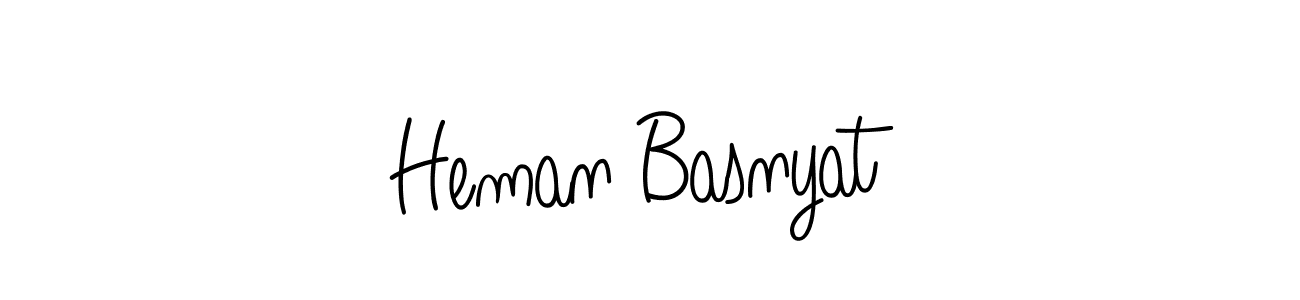 Heman Basnyat stylish signature style. Best Handwritten Sign (Angelique-Rose-font-FFP) for my name. Handwritten Signature Collection Ideas for my name Heman Basnyat. Heman Basnyat signature style 5 images and pictures png