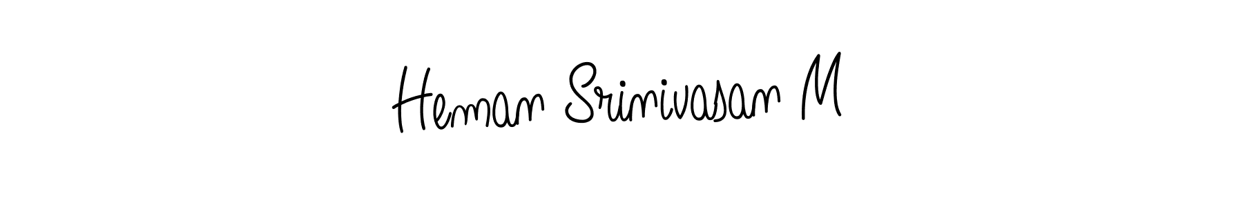 Also we have Heman Srinivasan M name is the best signature style. Create professional handwritten signature collection using Angelique-Rose-font-FFP autograph style. Heman Srinivasan M signature style 5 images and pictures png
