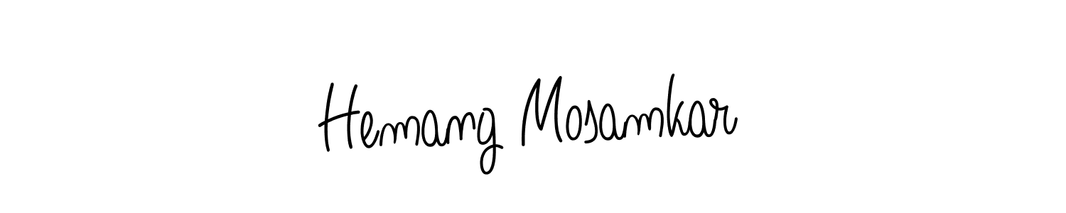 Also we have Hemang Mosamkar name is the best signature style. Create professional handwritten signature collection using Angelique-Rose-font-FFP autograph style. Hemang Mosamkar signature style 5 images and pictures png