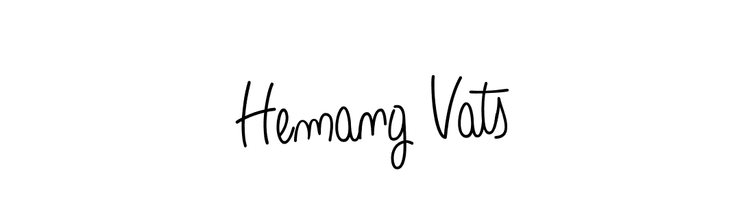 Also we have Hemang Vats name is the best signature style. Create professional handwritten signature collection using Angelique-Rose-font-FFP autograph style. Hemang Vats signature style 5 images and pictures png