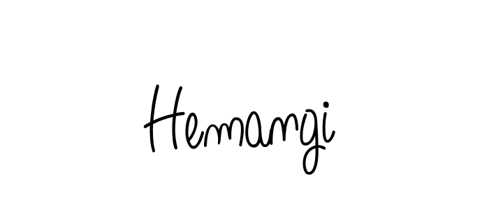 Make a beautiful signature design for name Hemangi. With this signature (Angelique-Rose-font-FFP) style, you can create a handwritten signature for free. Hemangi signature style 5 images and pictures png