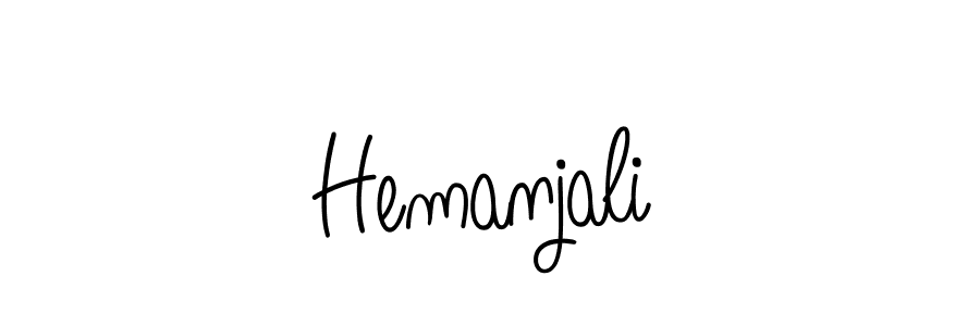 You should practise on your own different ways (Angelique-Rose-font-FFP) to write your name (Hemanjali) in signature. don't let someone else do it for you. Hemanjali signature style 5 images and pictures png