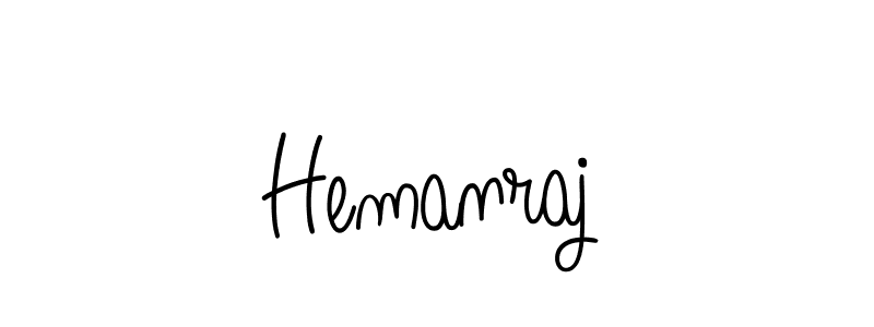 Use a signature maker to create a handwritten signature online. With this signature software, you can design (Angelique-Rose-font-FFP) your own signature for name Hemanraj. Hemanraj signature style 5 images and pictures png