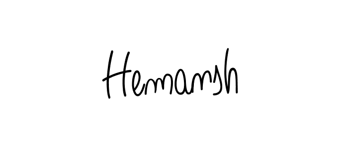 Design your own signature with our free online signature maker. With this signature software, you can create a handwritten (Angelique-Rose-font-FFP) signature for name Hemansh. Hemansh signature style 5 images and pictures png