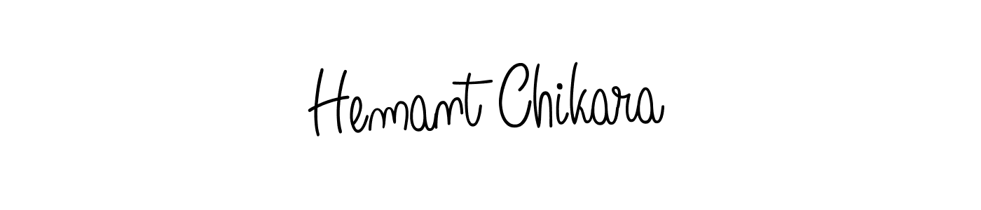 Design your own signature with our free online signature maker. With this signature software, you can create a handwritten (Angelique-Rose-font-FFP) signature for name Hemant Chikara. Hemant Chikara signature style 5 images and pictures png