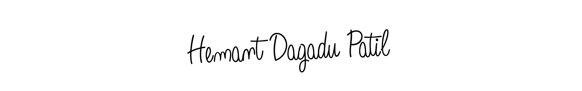 The best way (Angelique-Rose-font-FFP) to make a short signature is to pick only two or three words in your name. The name Hemant Dagadu Patil include a total of six letters. For converting this name. Hemant Dagadu Patil signature style 5 images and pictures png