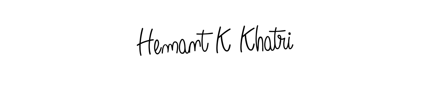 Make a beautiful signature design for name Hemant K Khatri. With this signature (Angelique-Rose-font-FFP) style, you can create a handwritten signature for free. Hemant K Khatri signature style 5 images and pictures png