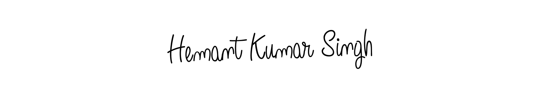 The best way (Angelique-Rose-font-FFP) to make a short signature is to pick only two or three words in your name. The name Hemant Kumar Singh include a total of six letters. For converting this name. Hemant Kumar Singh signature style 5 images and pictures png