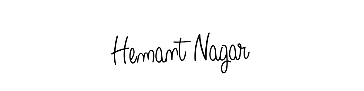 Make a beautiful signature design for name Hemant Nagar. With this signature (Angelique-Rose-font-FFP) style, you can create a handwritten signature for free. Hemant Nagar signature style 5 images and pictures png