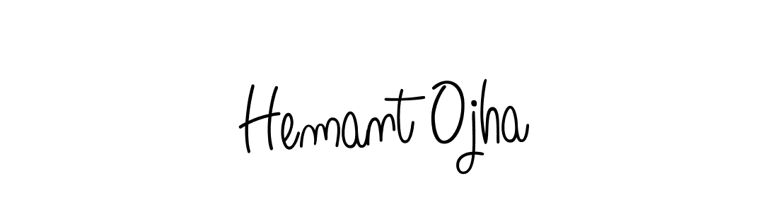 Design your own signature with our free online signature maker. With this signature software, you can create a handwritten (Angelique-Rose-font-FFP) signature for name Hemant Ojha. Hemant Ojha signature style 5 images and pictures png