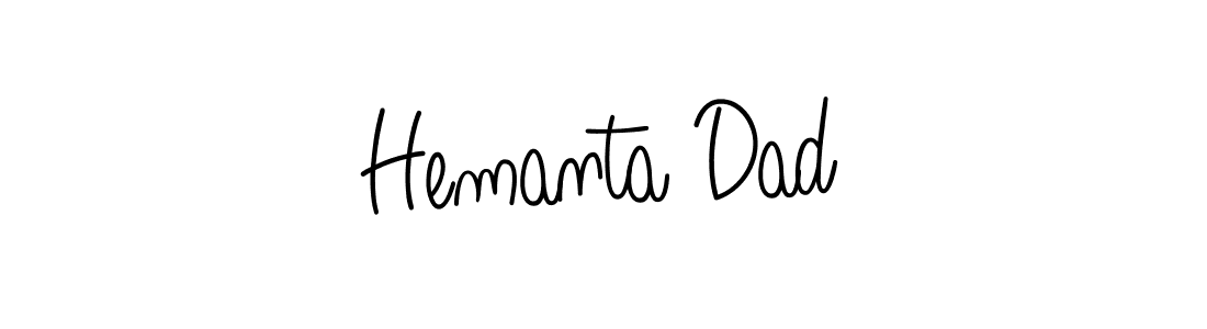 The best way (Angelique-Rose-font-FFP) to make a short signature is to pick only two or three words in your name. The name Hemanta Dad include a total of six letters. For converting this name. Hemanta Dad signature style 5 images and pictures png