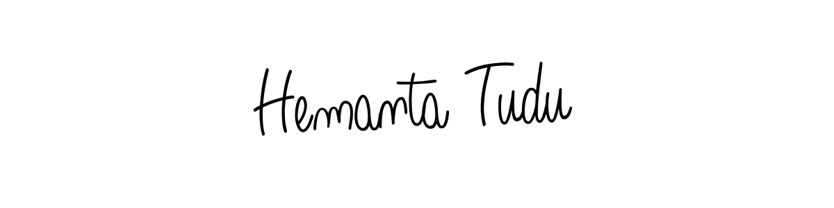 How to make Hemanta Tudu signature? Angelique-Rose-font-FFP is a professional autograph style. Create handwritten signature for Hemanta Tudu name. Hemanta Tudu signature style 5 images and pictures png