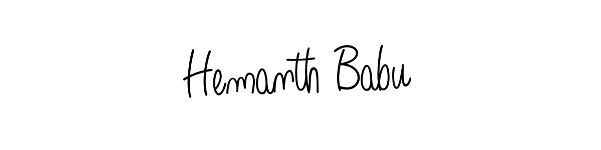 Make a beautiful signature design for name Hemanth Babu. With this signature (Angelique-Rose-font-FFP) style, you can create a handwritten signature for free. Hemanth Babu signature style 5 images and pictures png