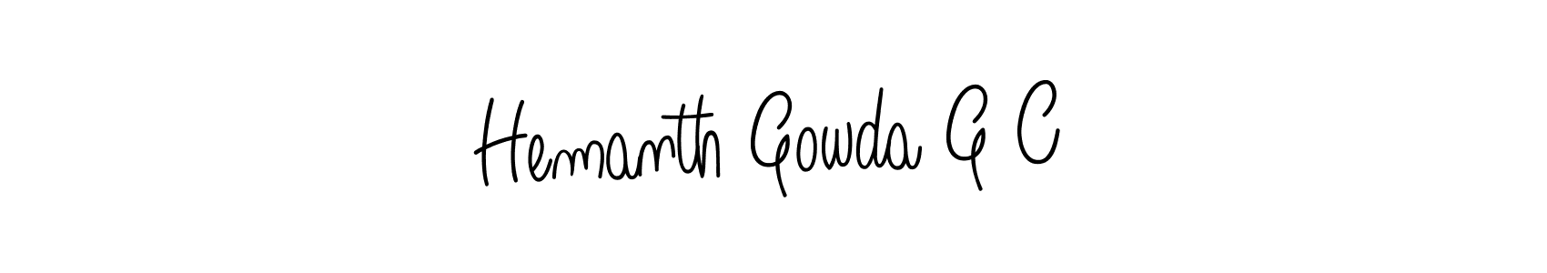 Make a beautiful signature design for name Hemanth Gowda G C. With this signature (Angelique-Rose-font-FFP) style, you can create a handwritten signature for free. Hemanth Gowda G C signature style 5 images and pictures png