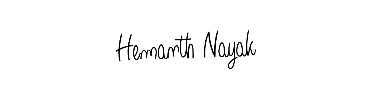How to make Hemanth Nayak name signature. Use Angelique-Rose-font-FFP style for creating short signs online. This is the latest handwritten sign. Hemanth Nayak signature style 5 images and pictures png