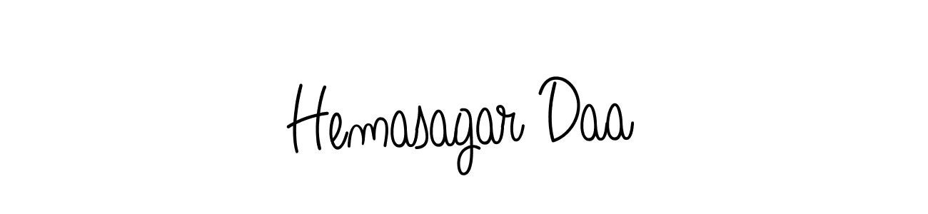 How to make Hemasagar Daa name signature. Use Angelique-Rose-font-FFP style for creating short signs online. This is the latest handwritten sign. Hemasagar Daa signature style 5 images and pictures png