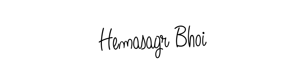 Make a beautiful signature design for name Hemasagr Bhoi. With this signature (Angelique-Rose-font-FFP) style, you can create a handwritten signature for free. Hemasagr Bhoi signature style 5 images and pictures png