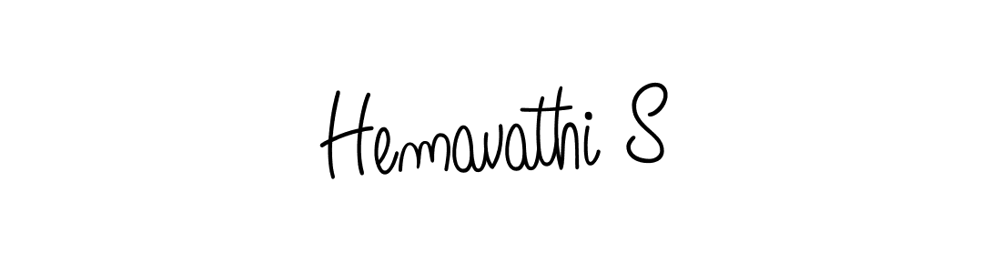 Create a beautiful signature design for name Hemavathi S. With this signature (Angelique-Rose-font-FFP) fonts, you can make a handwritten signature for free. Hemavathi S signature style 5 images and pictures png