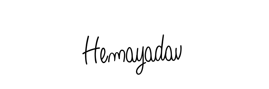 Create a beautiful signature design for name Hemayadav. With this signature (Angelique-Rose-font-FFP) fonts, you can make a handwritten signature for free. Hemayadav signature style 5 images and pictures png