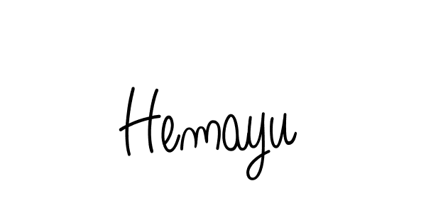 Design your own signature with our free online signature maker. With this signature software, you can create a handwritten (Angelique-Rose-font-FFP) signature for name Hemayu. Hemayu signature style 5 images and pictures png