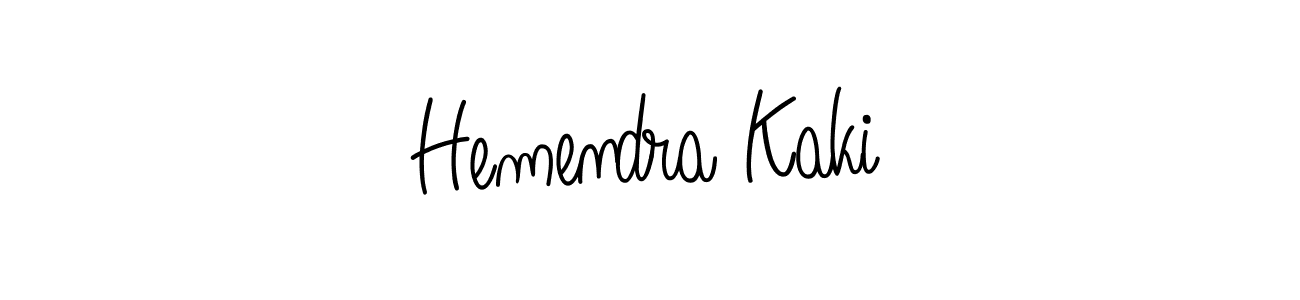 Use a signature maker to create a handwritten signature online. With this signature software, you can design (Angelique-Rose-font-FFP) your own signature for name Hemendra Kaki. Hemendra Kaki signature style 5 images and pictures png