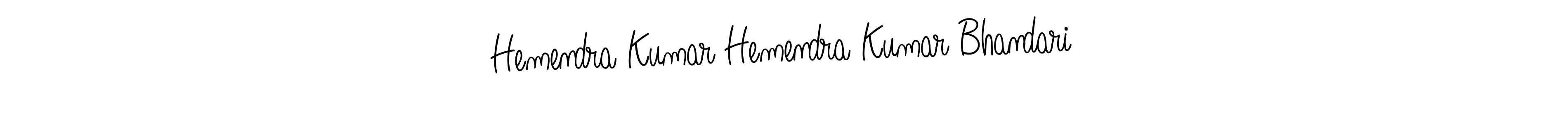 How to make Hemendra Kumar Hemendra Kumar Bhandari name signature. Use Angelique-Rose-font-FFP style for creating short signs online. This is the latest handwritten sign. Hemendra Kumar Hemendra Kumar Bhandari signature style 5 images and pictures png