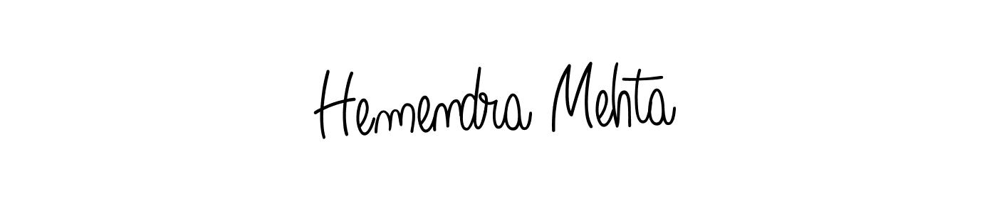 Also we have Hemendra Mehta name is the best signature style. Create professional handwritten signature collection using Angelique-Rose-font-FFP autograph style. Hemendra Mehta signature style 5 images and pictures png