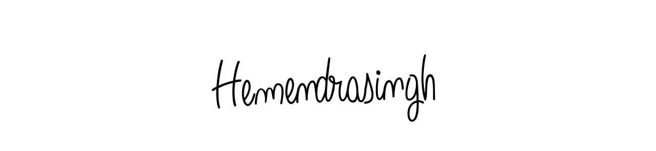 You should practise on your own different ways (Angelique-Rose-font-FFP) to write your name (Hemendrasingh) in signature. don't let someone else do it for you. Hemendrasingh signature style 5 images and pictures png