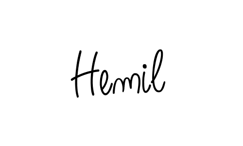 if you are searching for the best signature style for your name Hemil. so please give up your signature search. here we have designed multiple signature styles  using Angelique-Rose-font-FFP. Hemil signature style 5 images and pictures png