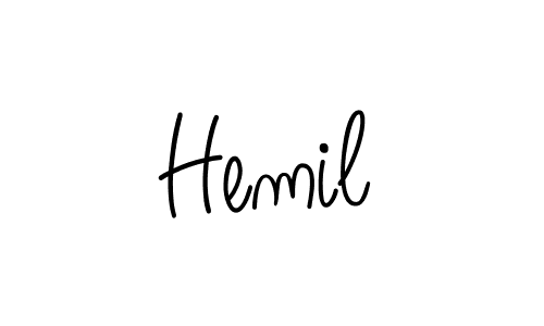 How to Draw Hemil signature style? Angelique-Rose-font-FFP is a latest design signature styles for name Hemil. Hemil signature style 5 images and pictures png