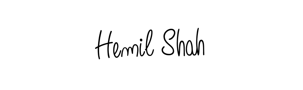 This is the best signature style for the Hemil Shah name. Also you like these signature font (Angelique-Rose-font-FFP). Mix name signature. Hemil Shah signature style 5 images and pictures png