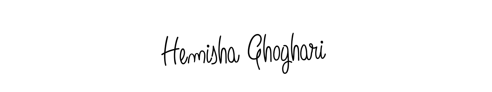 Design your own signature with our free online signature maker. With this signature software, you can create a handwritten (Angelique-Rose-font-FFP) signature for name Hemisha Ghoghari. Hemisha Ghoghari signature style 5 images and pictures png