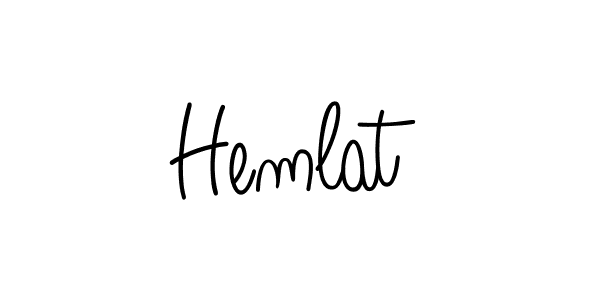 How to make Hemlat name signature. Use Angelique-Rose-font-FFP style for creating short signs online. This is the latest handwritten sign. Hemlat signature style 5 images and pictures png