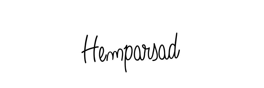 Make a beautiful signature design for name Hemparsad. With this signature (Angelique-Rose-font-FFP) style, you can create a handwritten signature for free. Hemparsad signature style 5 images and pictures png