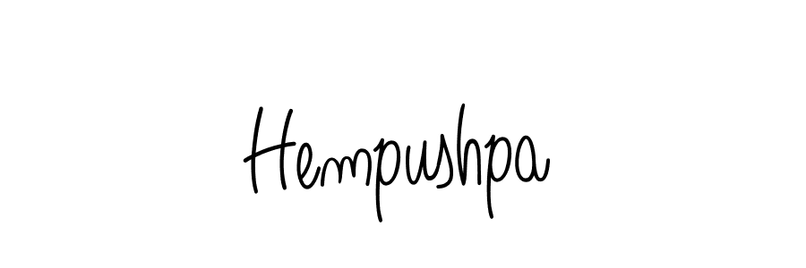 Use a signature maker to create a handwritten signature online. With this signature software, you can design (Angelique-Rose-font-FFP) your own signature for name Hempushpa. Hempushpa signature style 5 images and pictures png