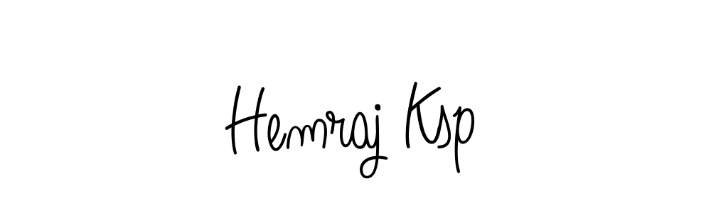 Design your own signature with our free online signature maker. With this signature software, you can create a handwritten (Angelique-Rose-font-FFP) signature for name Hemraj Ksp. Hemraj Ksp signature style 5 images and pictures png