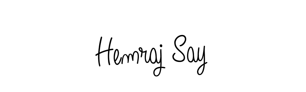 Use a signature maker to create a handwritten signature online. With this signature software, you can design (Angelique-Rose-font-FFP) your own signature for name Hemraj Say. Hemraj Say signature style 5 images and pictures png
