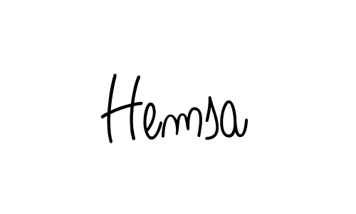 Hemsa stylish signature style. Best Handwritten Sign (Angelique-Rose-font-FFP) for my name. Handwritten Signature Collection Ideas for my name Hemsa. Hemsa signature style 5 images and pictures png