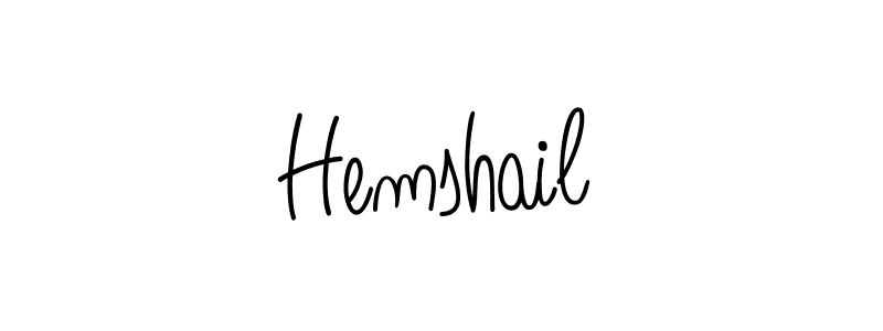 The best way (Angelique-Rose-font-FFP) to make a short signature is to pick only two or three words in your name. The name Hemshail include a total of six letters. For converting this name. Hemshail signature style 5 images and pictures png