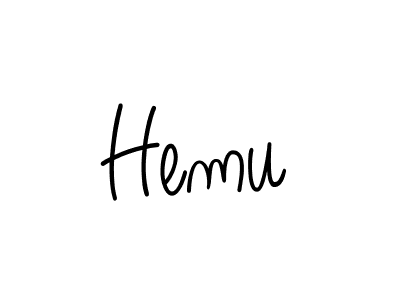 Hemu stylish signature style. Best Handwritten Sign (Angelique-Rose-font-FFP) for my name. Handwritten Signature Collection Ideas for my name Hemu. Hemu signature style 5 images and pictures png