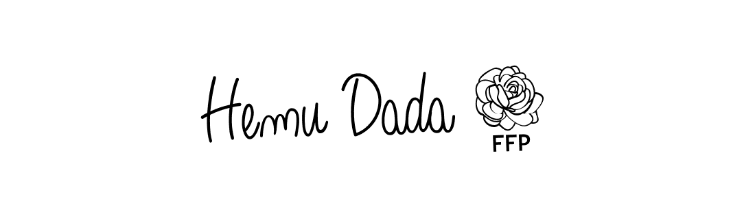 Hemu Dada 9 stylish signature style. Best Handwritten Sign (Angelique-Rose-font-FFP) for my name. Handwritten Signature Collection Ideas for my name Hemu Dada 9. Hemu Dada 9 signature style 5 images and pictures png