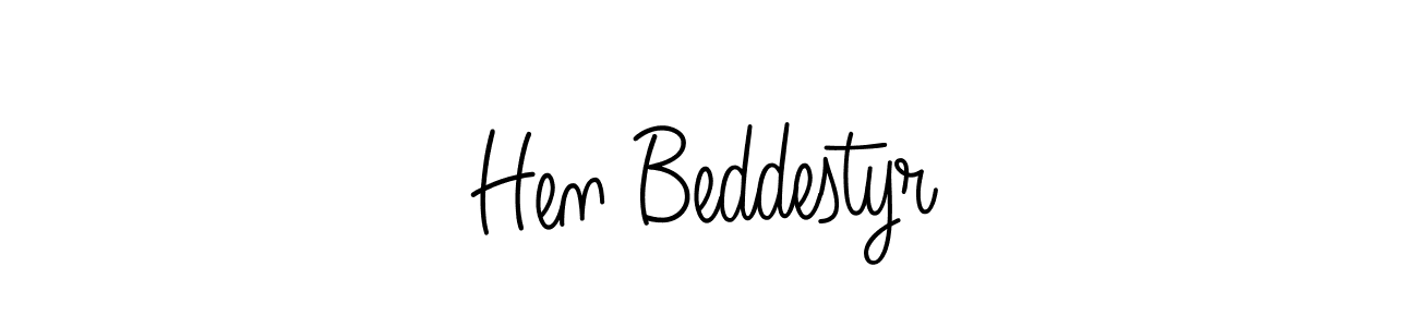 You should practise on your own different ways (Angelique-Rose-font-FFP) to write your name (Hen Beddestyr) in signature. don't let someone else do it for you. Hen Beddestyr signature style 5 images and pictures png