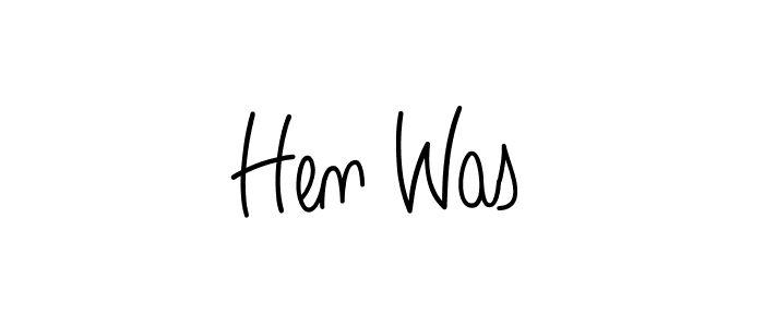 Design your own signature with our free online signature maker. With this signature software, you can create a handwritten (Angelique-Rose-font-FFP) signature for name Hen Was. Hen Was signature style 5 images and pictures png