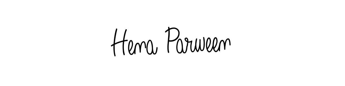 Hena Parween stylish signature style. Best Handwritten Sign (Angelique-Rose-font-FFP) for my name. Handwritten Signature Collection Ideas for my name Hena Parween. Hena Parween signature style 5 images and pictures png