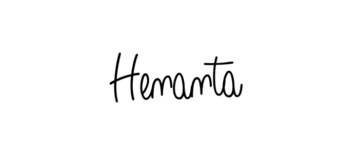 The best way (Angelique-Rose-font-FFP) to make a short signature is to pick only two or three words in your name. The name Henanta include a total of six letters. For converting this name. Henanta signature style 5 images and pictures png