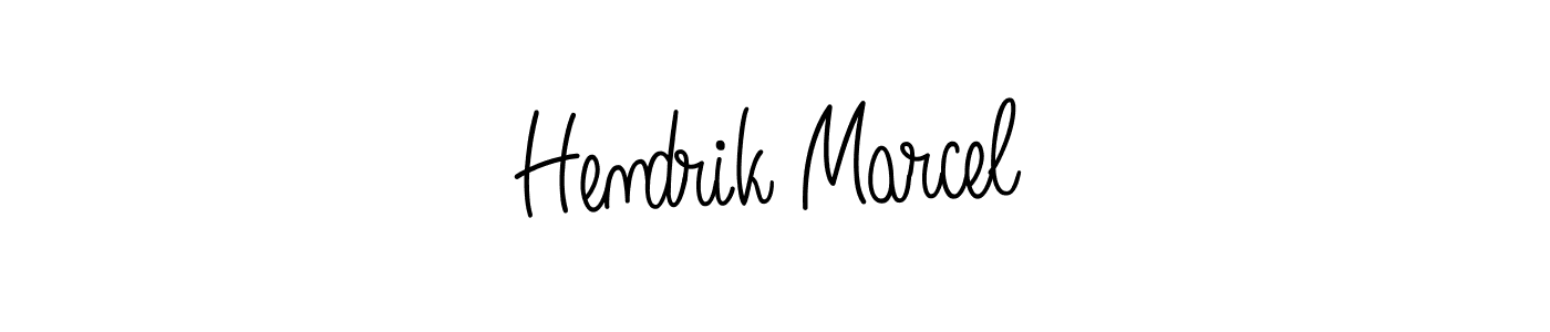 Hendrik Marcel stylish signature style. Best Handwritten Sign (Angelique-Rose-font-FFP) for my name. Handwritten Signature Collection Ideas for my name Hendrik Marcel. Hendrik Marcel signature style 5 images and pictures png